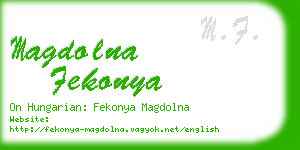 magdolna fekonya business card